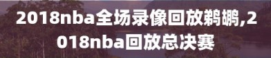 2018nba全场录像回放鹈鹕,2018nba回放总决赛