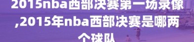 2015nba西部决赛第一场录像,2015年nba西部决赛是哪两个球队