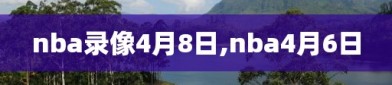 nba录像4月8日,nba4月6日