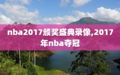 nba2017颁奖盛典录像,2017年nba夺冠