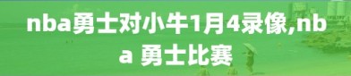 nba勇士对小牛1月4录像,nba 勇士比赛