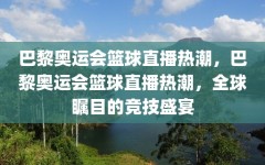 巴黎奥运会篮球直播热潮，巴黎奥运会篮球直播热潮，全球瞩目的竞技盛宴