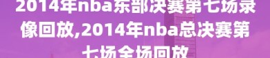 2014年nba东部决赛第七场录像回放,2014年nba总决赛第七场全场回放