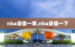 nba录像一拳,nba录像一下