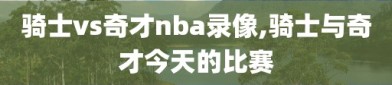 骑士vs奇才nba录像,骑士与奇才今天的比赛