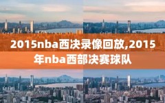 2015nba西决录像回放,2015年nba西部决赛球队