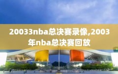 20033nba总决赛录像,2003年nba总决赛回放