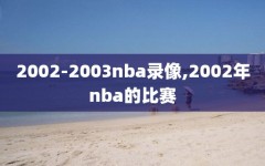 2002-2003nba录像,2002年nba的比赛