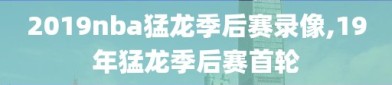 2019nba猛龙季后赛录像,19年猛龙季后赛首轮