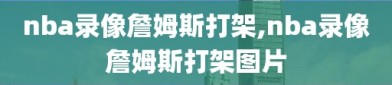 nba录像詹姆斯打架,nba录像詹姆斯打架图片