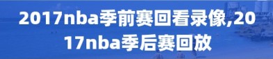 2017nba季前赛回看录像,2017nba季后赛回放