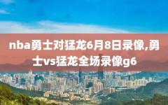 nba勇士对猛龙6月8日录像,勇士vs猛龙全场录像g6