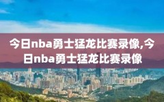 今日nba勇士猛龙比赛录像,今日nba勇士猛龙比赛录像