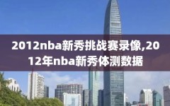 2012nba新秀挑战赛录像,2012年nba新秀体测数据