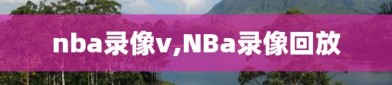 nba录像v,NBa录像回放