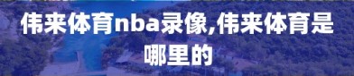 伟来体育nba录像,伟来体育是哪里的