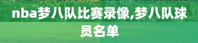 nba梦八队比赛录像,梦八队球员名单