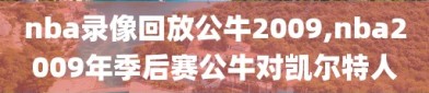 nba录像回放公牛2009,nba2009年季后赛公牛对凯尔特人