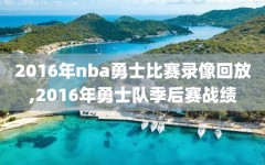 2016年nba勇士比赛录像回放,2016年勇士队季后赛战绩