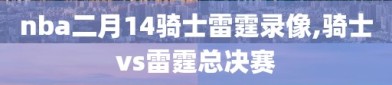 nba二月14骑士雷霆录像,骑士vs雷霆总决赛