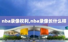 nba录像权利,nba录像长什么样