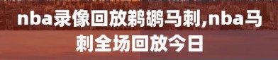 nba录像回放鹈鹕马刺,nba马刺全场回放今日