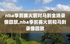 nba季前赛火箭对马刺全场录像回放,nba季前赛火箭和马刺录像回放