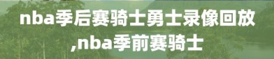 nba季后赛骑士勇士录像回放,nba季前赛骑士