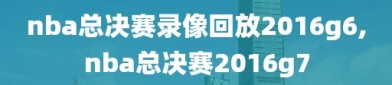 nba总决赛录像回放2016g6,nba总决赛2016g7