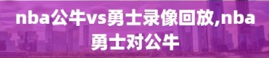 nba公牛vs勇士录像回放,nba勇士对公牛