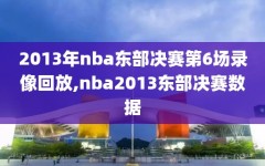 2013年nba东部决赛第6场录像回放,nba2013东部决赛数据