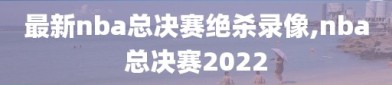 最新nba总决赛绝杀录像,nba总决赛2022