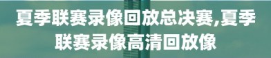 夏季联赛录像回放总决赛,夏季联赛录像高清回放像