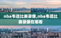 nba韦德比赛录像,nba韦德比赛录像在哪看