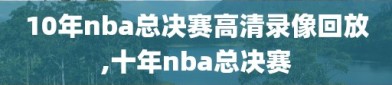 10年nba总决赛高清录像回放,十年nba总决赛