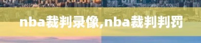 nba裁判录像,nba裁判判罚