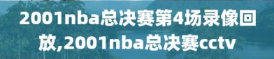 2001nba总决赛第4场录像回放,2001nba总决赛cctv