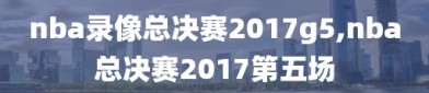 nba录像总决赛2017g5,nba总决赛2017第五场