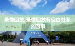 录像回放,录像回放有空白处怎么回事