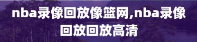 nba录像回放像篮网,nba录像回放回放高清