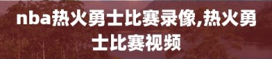 nba热火勇士比赛录像,热火勇士比赛视频
