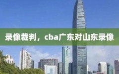 录像裁判，cba广东对山东录像