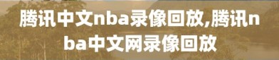 腾讯中文nba录像回放,腾讯nba中文网录像回放