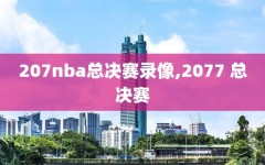 207nba总决赛录像,2077 总决赛