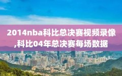 2014nba科比总决赛视频录像,科比04年总决赛每场数据