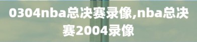 0304nba总决赛录像,nba总决赛2004录像