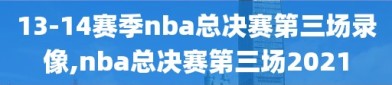 13-14赛季nba总决赛第三场录像,nba总决赛第三场2021