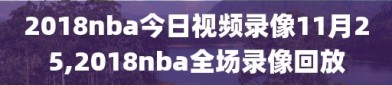 2018nba今日视频录像11月25,2018nba全场录像回放