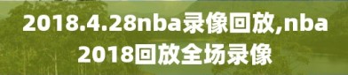 2018.4.28nba录像回放,nba2018回放全场录像