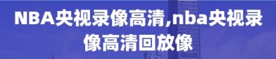 NBA央视录像高清,nba央视录像高清回放像